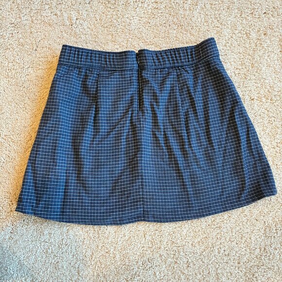 Hollister HIgh Rise Blue Front Slit Zip Closure Mini Skirt - Picture 5 of 11